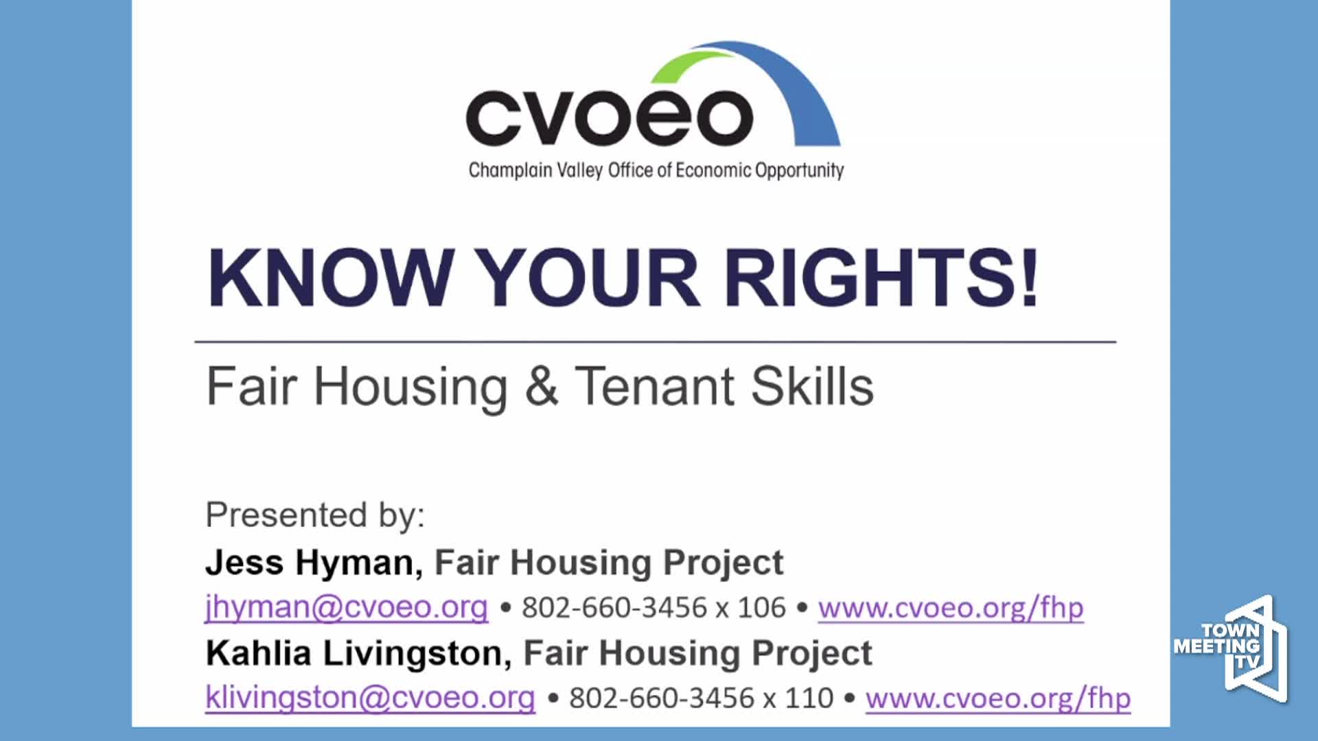 Thumbnail image for Fair Housing & Tenant Skills - Know Your Rights Training, 4/11/26