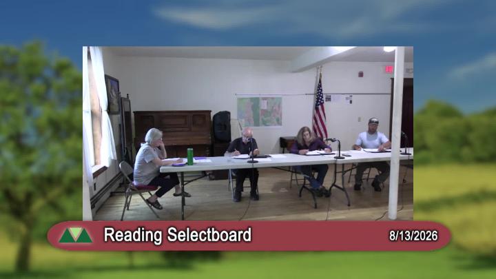 Thumbnail image for Reading Select Board Meeting - 8/13/26